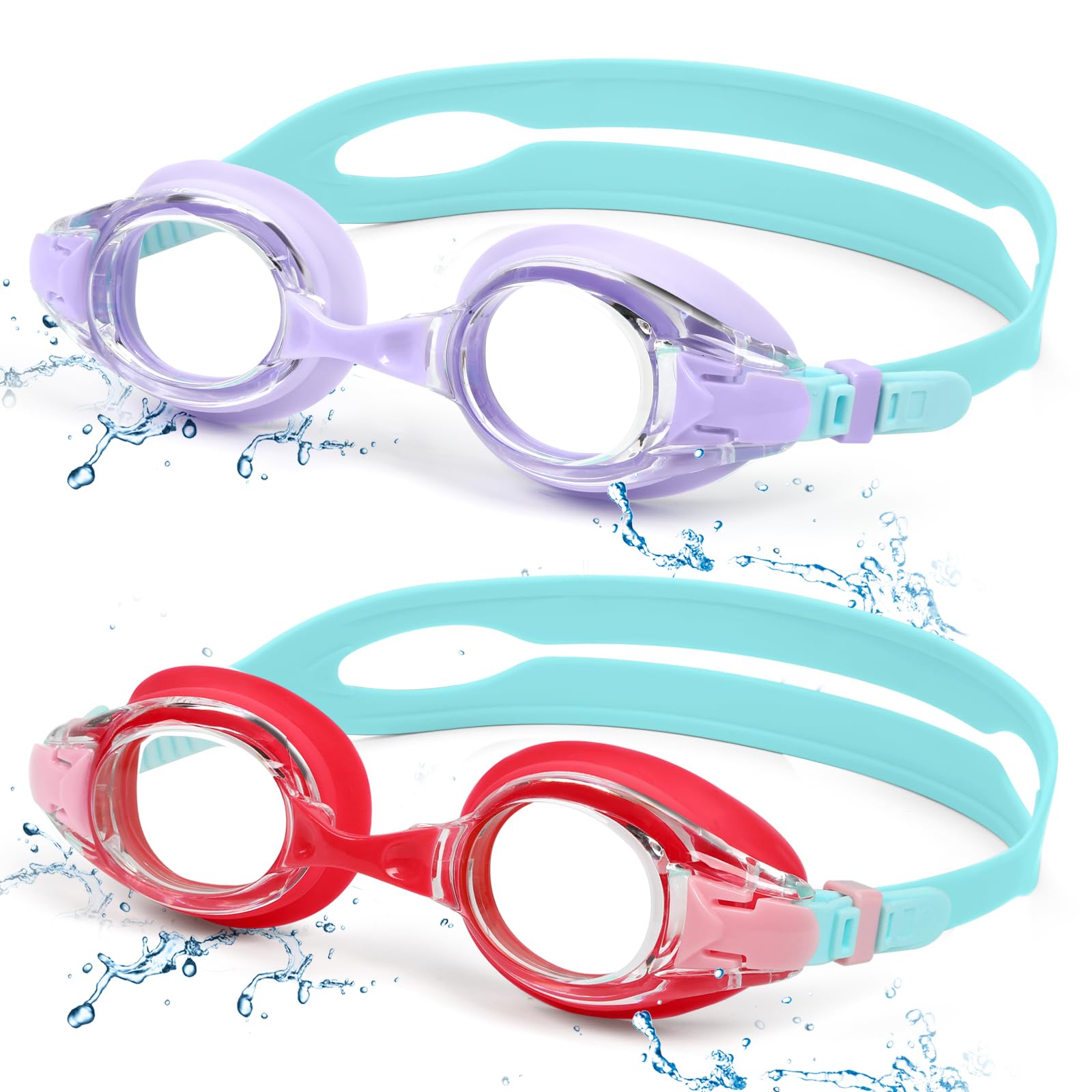 Children’s Anti-Fog Swimming Goggles – Two Pairs