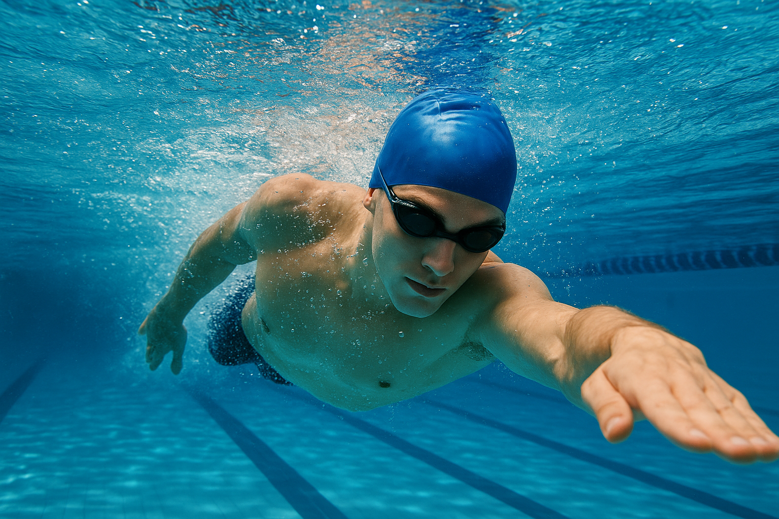 How do swim caps reduce drag?